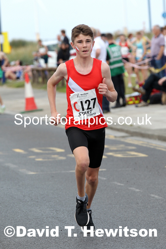 Mens under-17s 2021 Northern 6 and 4 Stage and Young Athletes Road Relays, Redcar. Photo: David T. Hewitson/Sports for All Pics
